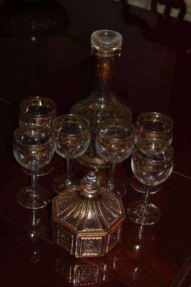 MCM Decanter Set & Candy Dish