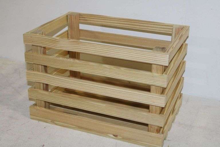 New Amish Built Slatted Décor Crate