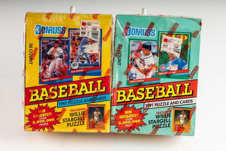 Donruss 1991 Baseball Puzzle and Cards- 2 Boxes