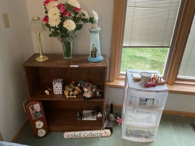 Shelf Unit, Barometer, Lamps & Misc.