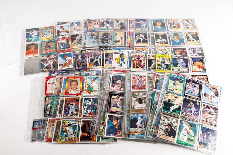 Collection of MLB Baseball Cards in Sleeves