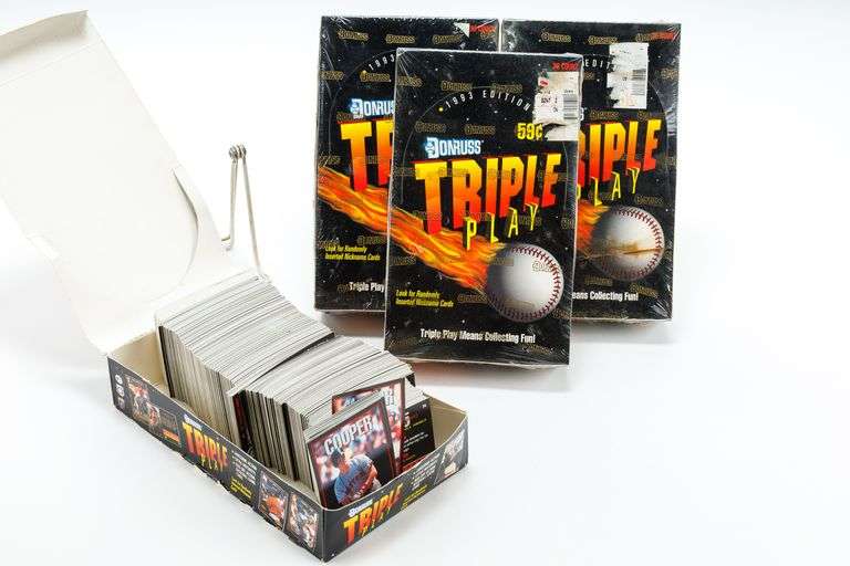 1993 Donruss Triple Play Baseball Cards- 4 Boxes