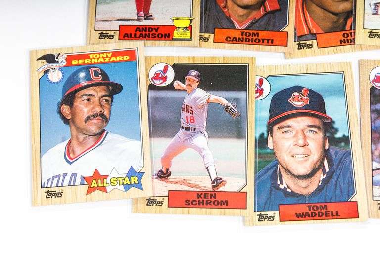 1987 Topps Cleveland Indians Baseball Cards