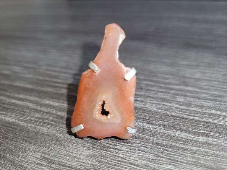 Brown Geo Stone Smooth - Set in Sterling Silver .925 Marked