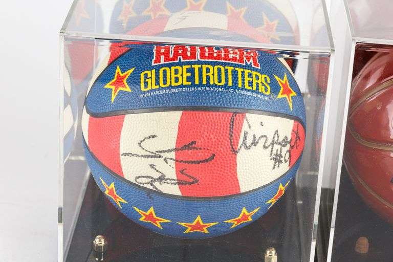 Signed Basketball Memorbilia- Globetrotters 2005, Cleveland Cavaliers 2004, Donyell Marshall