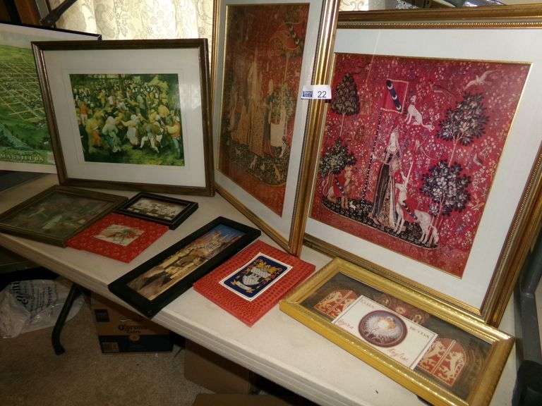 Layout Of Massillon And Misc. Wall Hangings. 10 total.