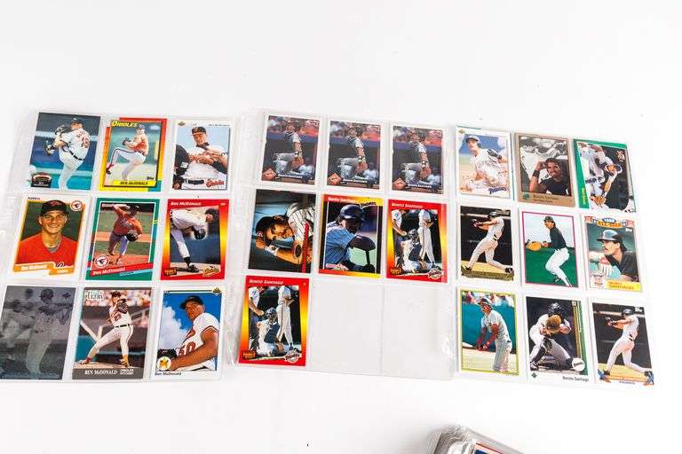 Collection of MLB Baseball Cards in Sleeves