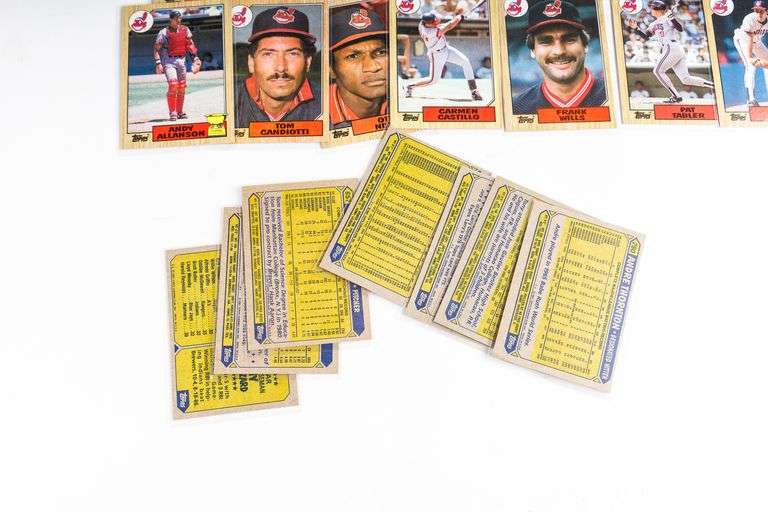 1987 Topps Cleveland Indians Baseball Cards