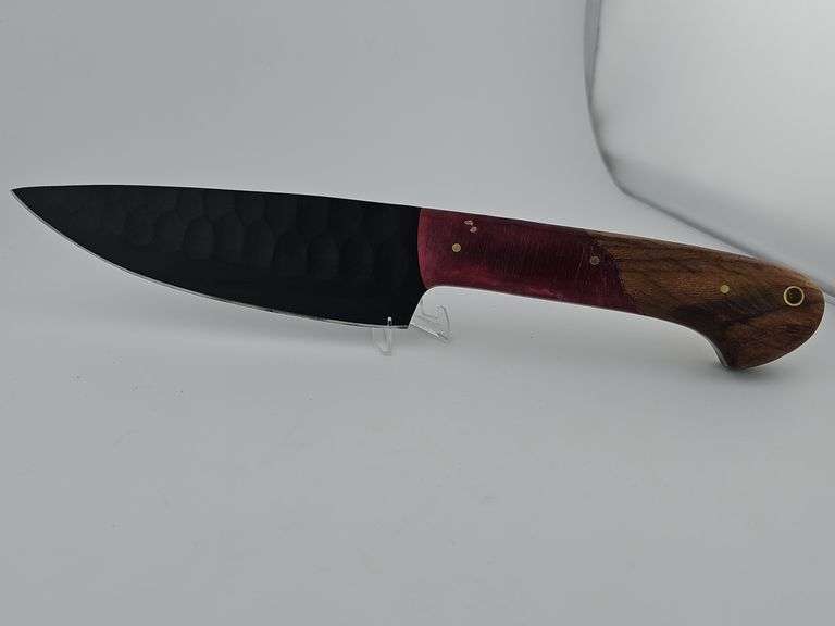 Carbon Steel Black Patterned Chef Knife