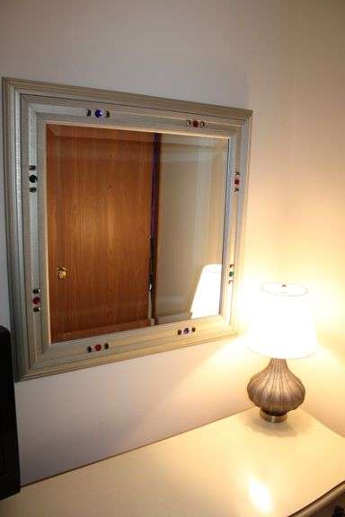 Contemporary Wall Mirror & Lamp