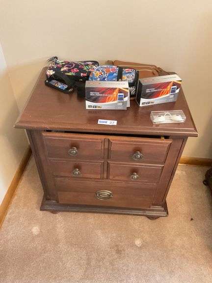 Nightstand w/ Contents & Stun Guns.