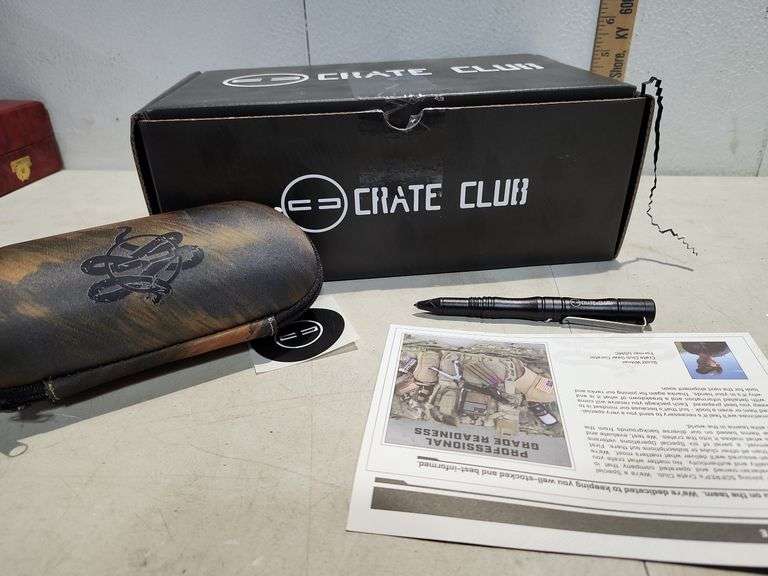New Sofrep's Crate Club Panthera Hard Case (For Glasses), Tactical Pen & Sticker