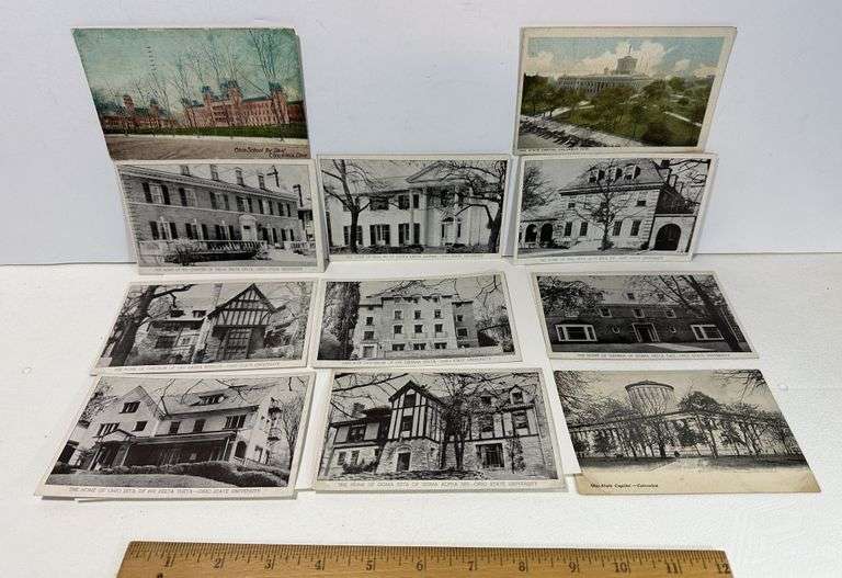 Ohio State University Fraternity House, State Capital  & School for the Deaf Postcard Lot
