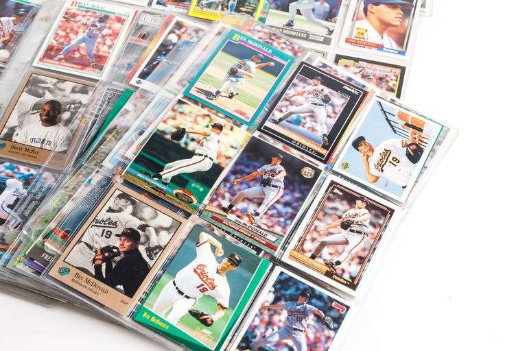 Collection of MLB Baseball Cards in Sleeves