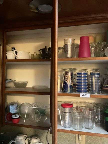 Plastic Storage, Nabisco Tin, Contents Of Cabinets (microwave not included).