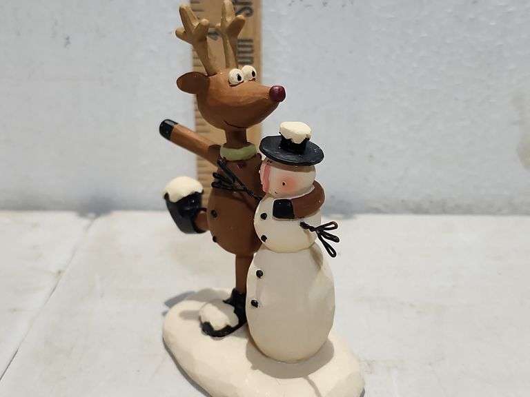 New Blossom Bucket Reindeer & Snowman
