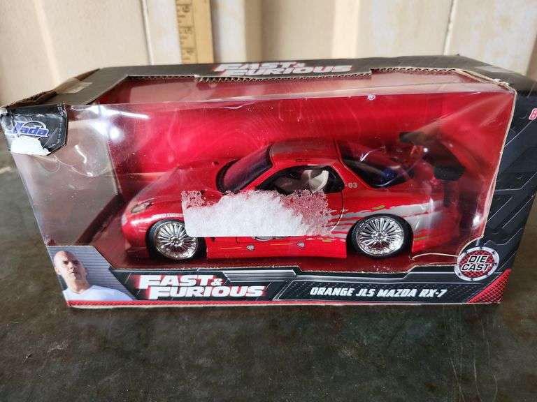 2020 Fast and the Furious Orange JLS Mazda RX-7 Die Cast Car