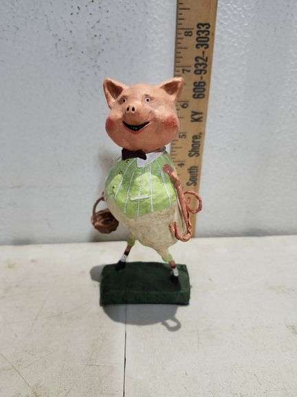 New Lori C Mitchell ESC Three Little Pigs Figure (1) Needs Tail Reattached
