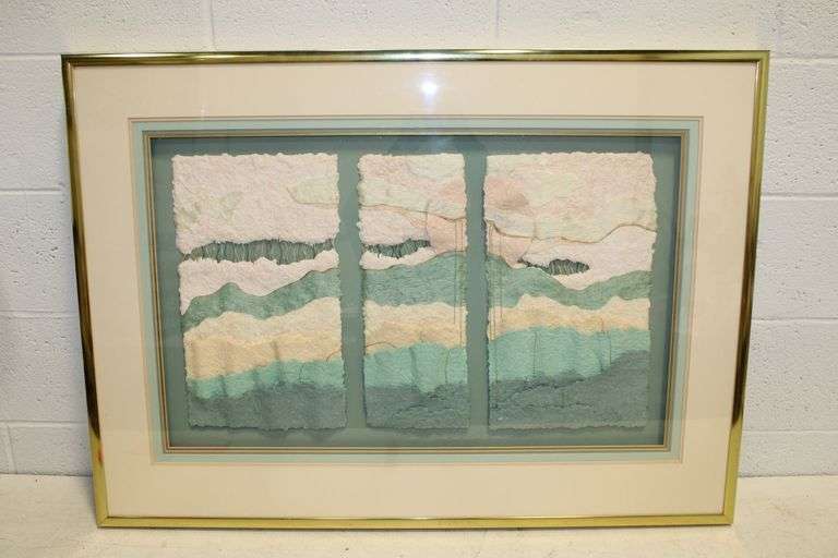 Esther Grimm Triptych Landscape Paper Collage