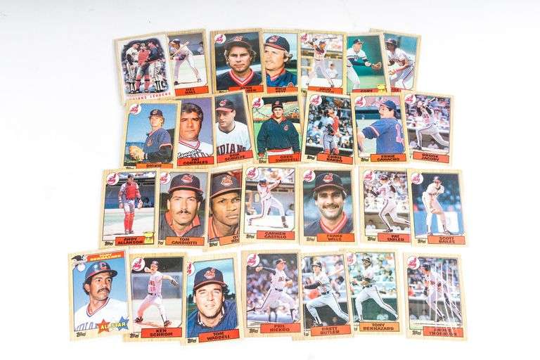 1987 Topps Cleveland Indians Baseball Cards