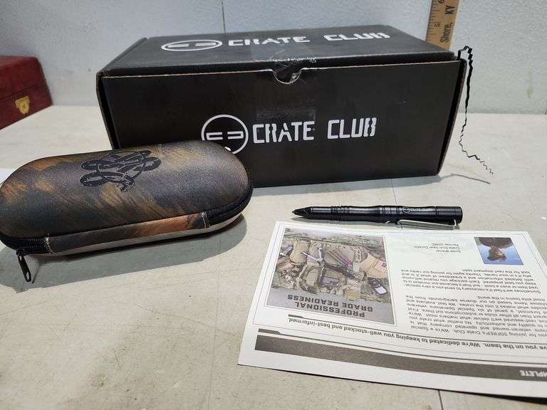 New Sofrep's Crate Club Panthera Hard Case (For Glasses) & Tactical Pen