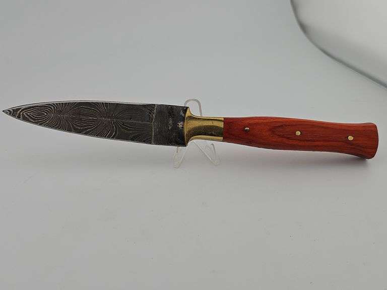 Damascus Dagger w/ Leather Sheath