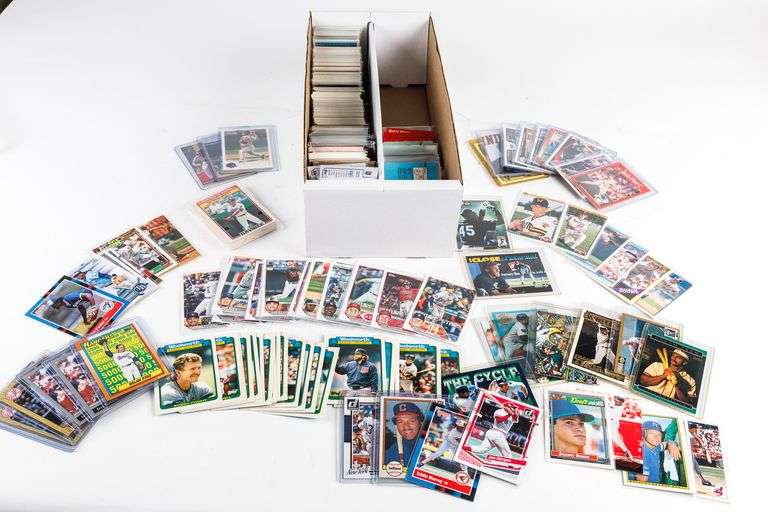Collection of Classic Baseball Cards in Sleeves
