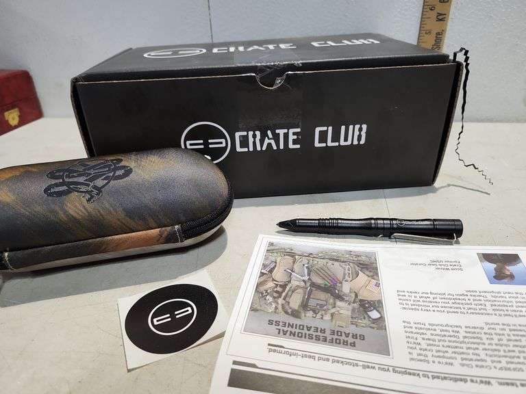New Sofrep's Crate Club Panthera Hard Case (For Glasses), Tactical Pen & Sticker