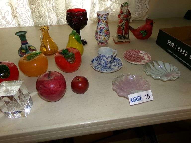 Paper Weights & Glass Fruit