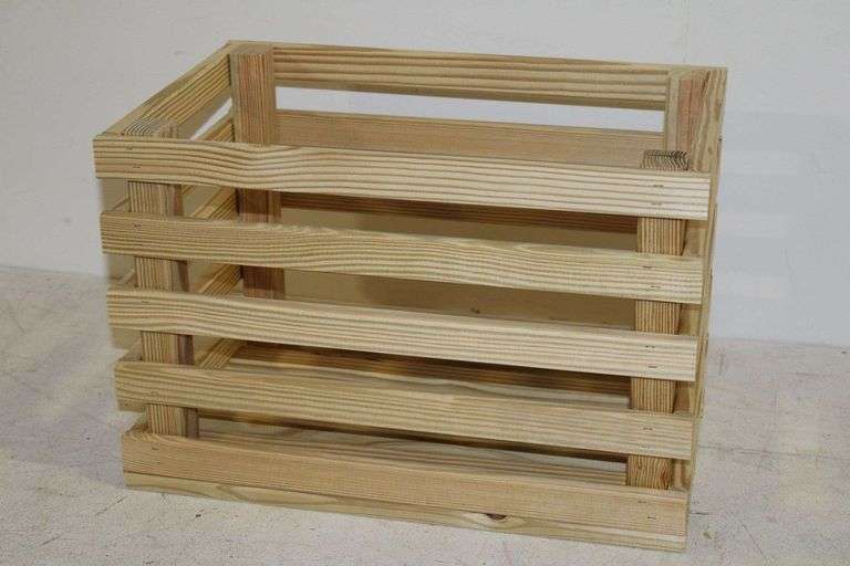 New Amish Built Slatted Décor Crate
