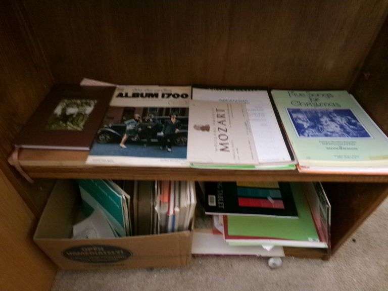 Particleboard Bookshelf 6FT H x 36W x 12"D & Contents On Shelf