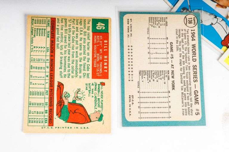 Collection of Vintage 1950s-1960s Baseball Cards