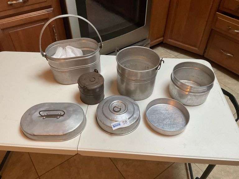 2 Vintage Coal Miners Lunch Pails - Good Condition.