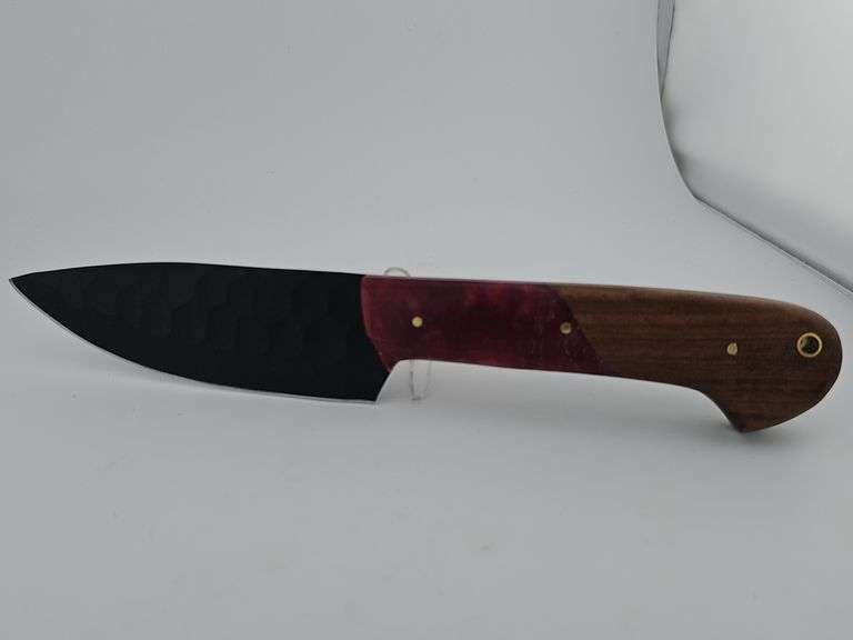 Carbon Steel Black Patterned Chef Knife