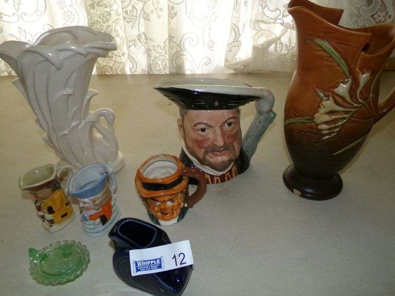 Royal Dalton Vase, Roseville Pitcher & More