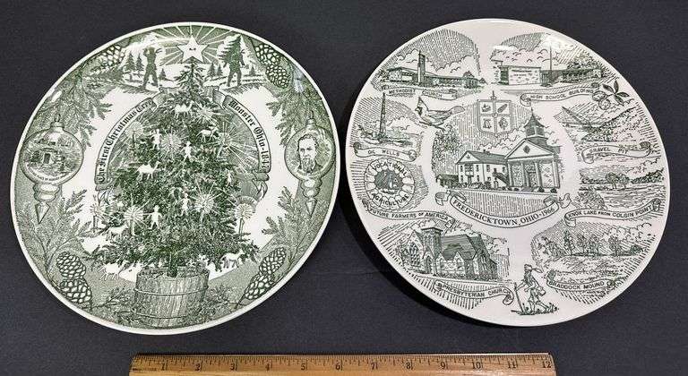 Historical Kettlesprings Kilns 10" Commemorative Plates ~ First Christmas Tree