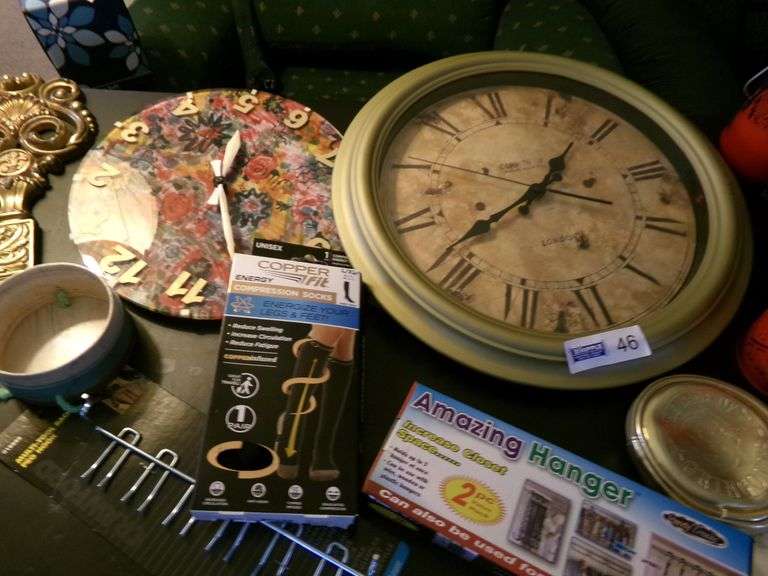 Misc. Wall Clocks, Candles, Coffee Mug, Misc. Books & Wall Hangings