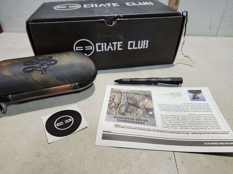 New Sofrep's Crate Club Panthera Hard Case (For Glasses), Tactical Pen & Sticker