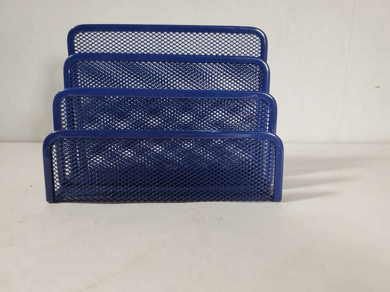 Blue Wire Desk Letter File