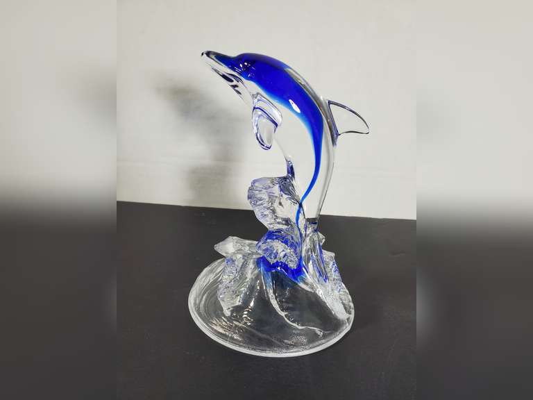Dolphin - Cristal d'Arques Lead Crystal Tag.