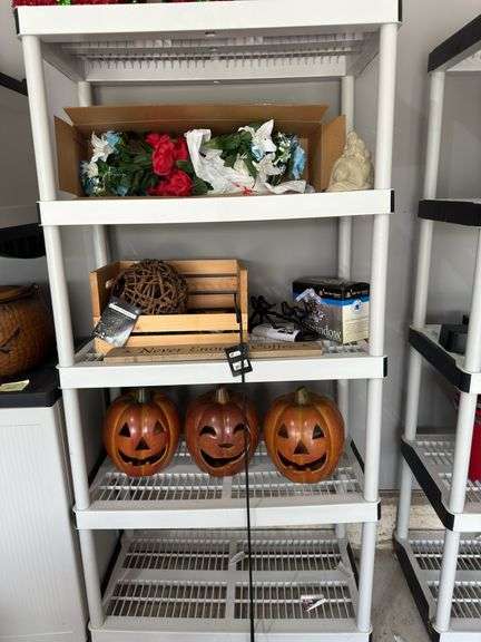 Unmarked Garage shelving unit