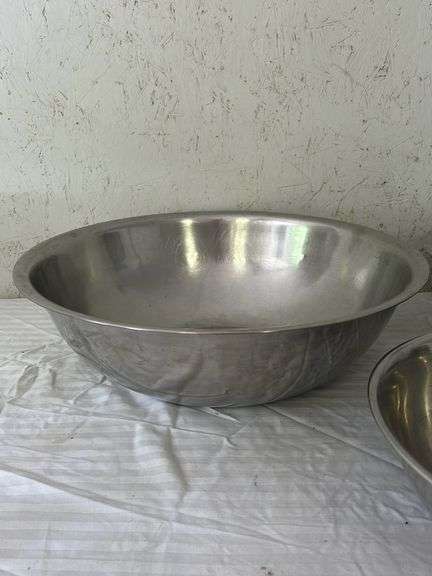 Commercial Sized Stainless Mixing Bowls