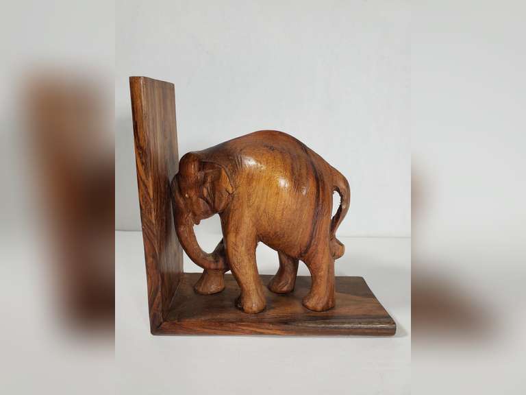 Wooden Elephant Bookend (only one).