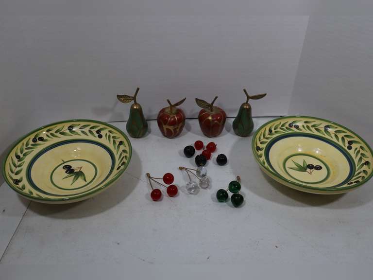 Bowls & Faux Fruit