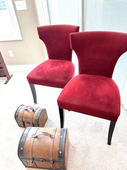 2 Crate and Barrel chairs etc