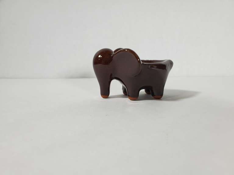 Terra Cotta Glazed Elephant
