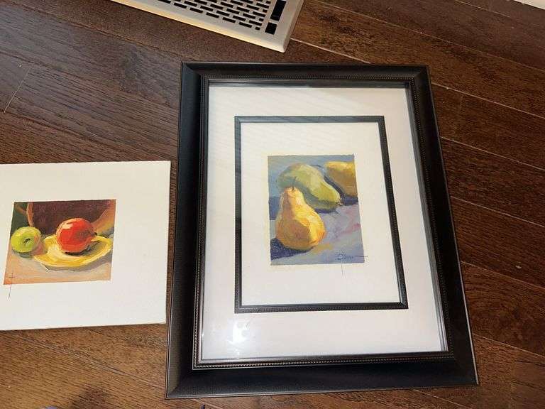 Framed fruit art