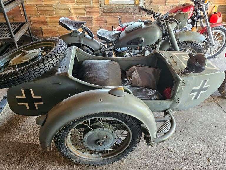 1966 Russian Military Motorcycle w/ Sidecar