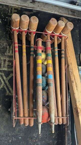 Vintage croquet set