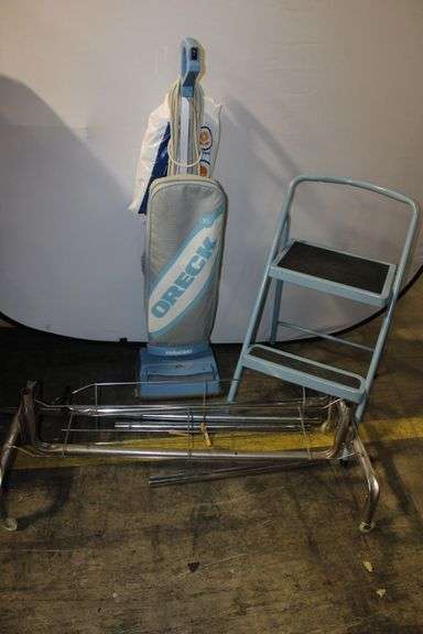 Oreck Vacuum, Folding Stool & Rack
